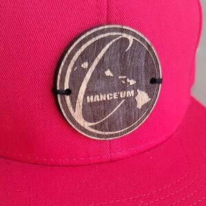 Red Cap with Wooden Logo